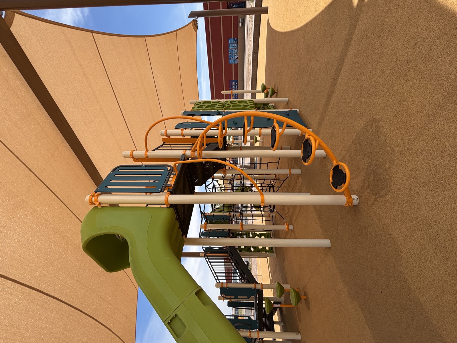 Playground under shade sail